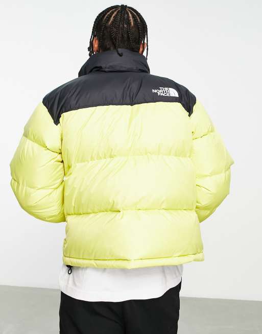 The North Face - 1996 Retro Nuptse - Gewatteerd donsjack in geel en zwart, 4 van 4