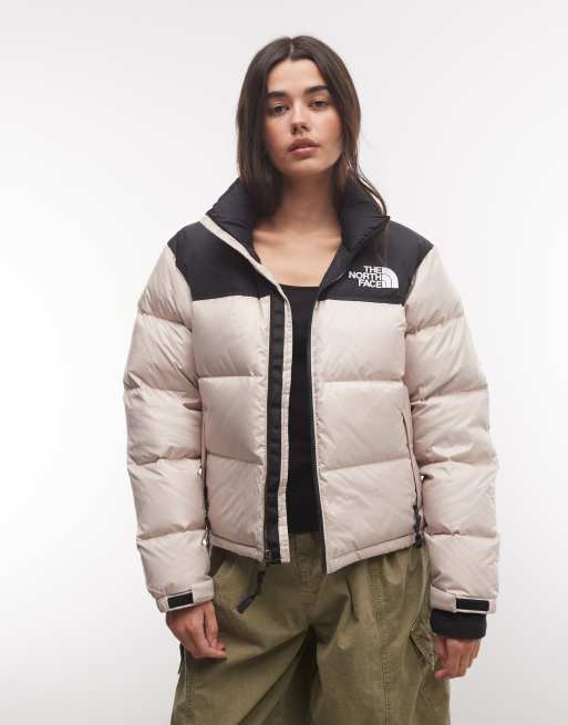 The North Face 1996 Retro Nuptse giacca in taupe e nero, 2 di 4