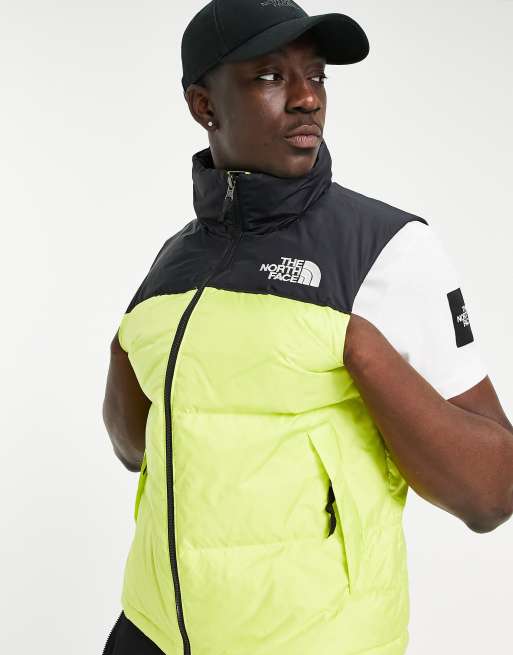 North face cheap gilet yellow