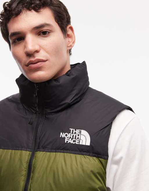 The North Face - 1996 Retro Nuptse - Gilet verde bosco/nero, 3 di 5
