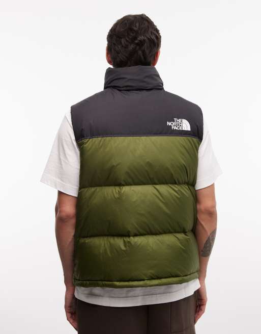 The North Face - 1996 Retro Nuptse - Gilet verde bosco/nero, 5 di 5
