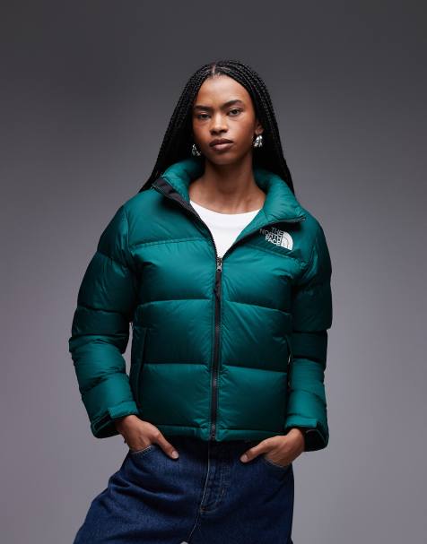 The North Face – 1996 – Retro Nuptse – Grön pufferjacka med dun - view 1