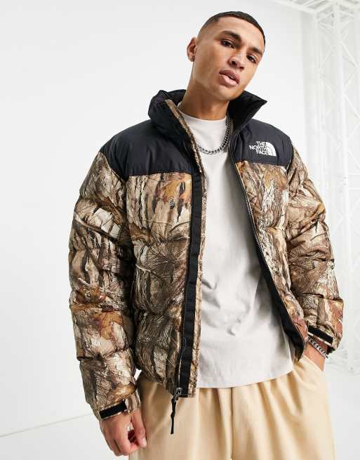 North face white camo on sale jacket