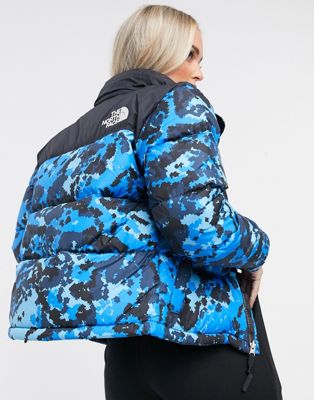 camouflage north face coat