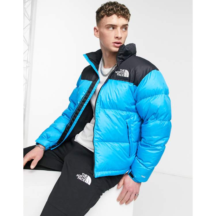 North face on sale blue puffer jacket