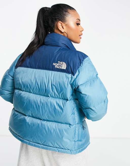 希少 the north face retro nuptse 水色ノースフェイス店舗限定カラー