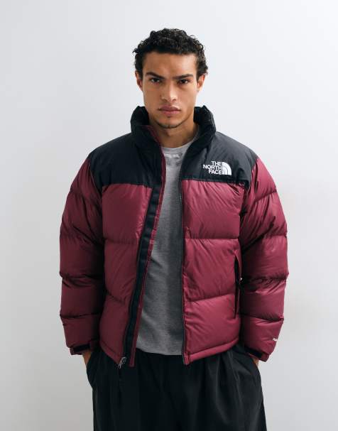 The North Face 1996 Retro Nuptse jacket in burgundy and black - view 1