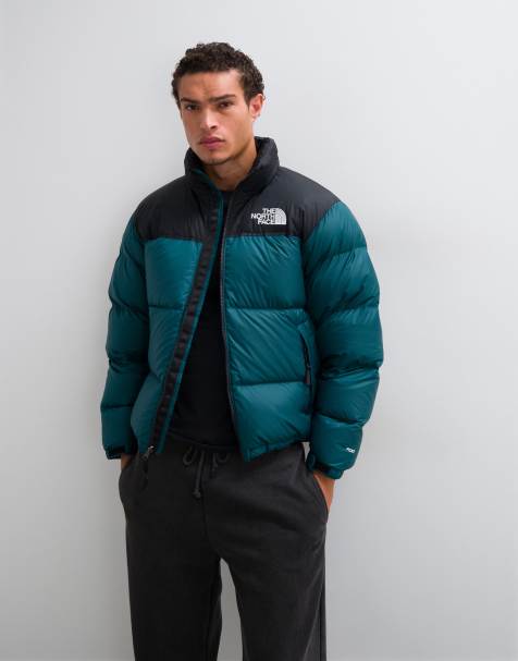 The North Face 1996 Retro Nuptse jacket in green and black - view 1