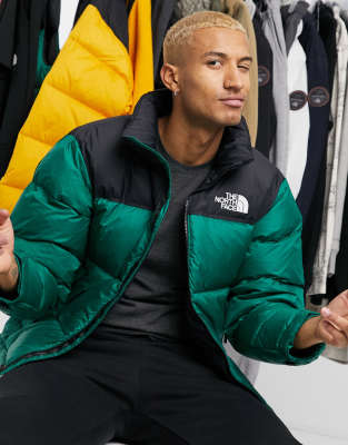 The North Face 1996 Retro Nuptse Water Resistant Down Puffer Jacket In Green