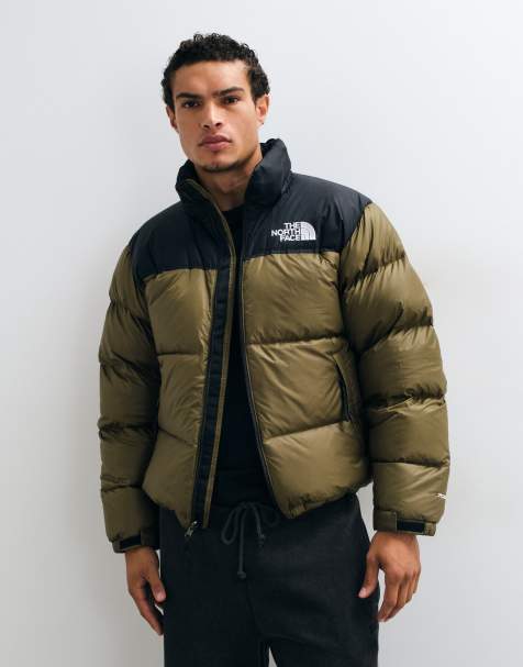 The North Face 1996 Retro Nuptse jacket in khaki and black - view 1