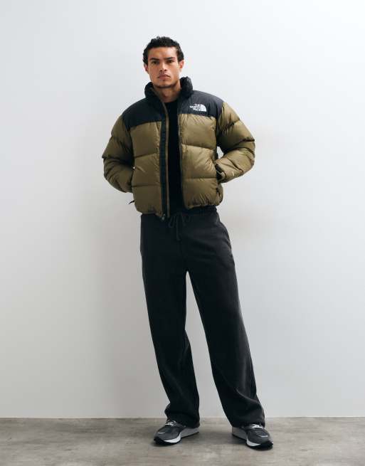 The North Face 1996 Retro Nuptse jacket in khaki and black, 2 of 5