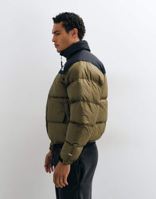 The North Face 1996 Retro Nuptse jacket in khaki and black, 5 of 5