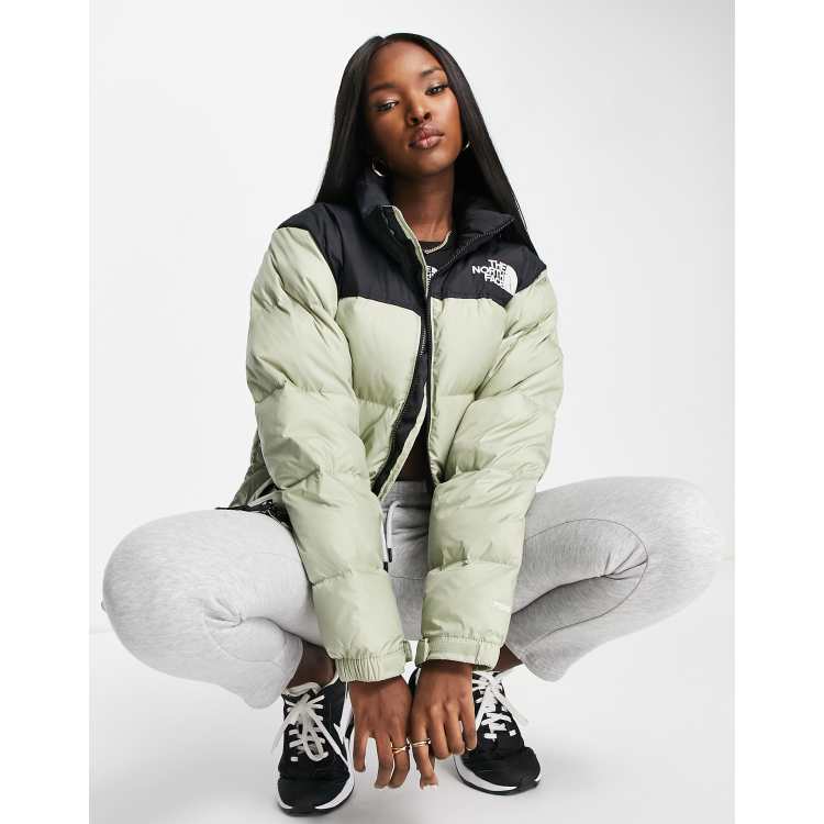 The North Face 1996 Retro Nuptse jacket in light green | ASOS