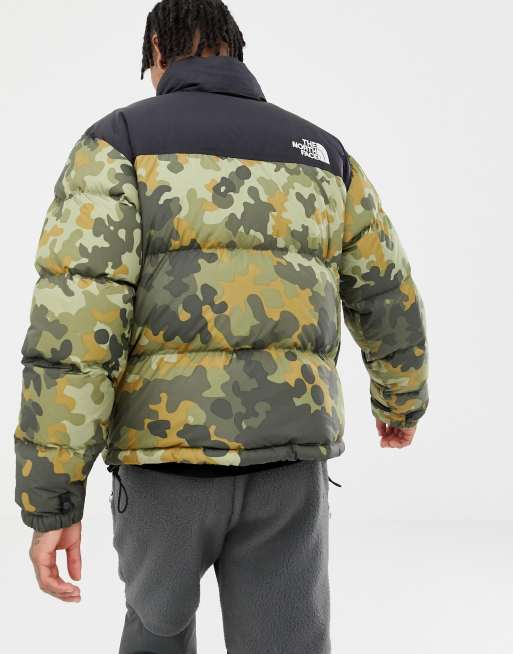 The north face 1996 retro nuptse jacket in macrofleck print new arrivals