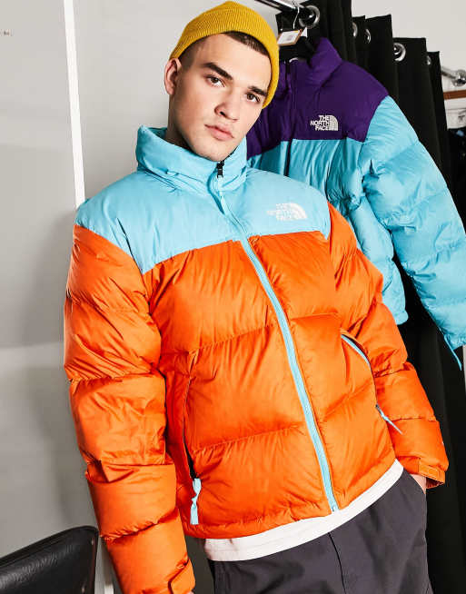 North face orange on sale puffer