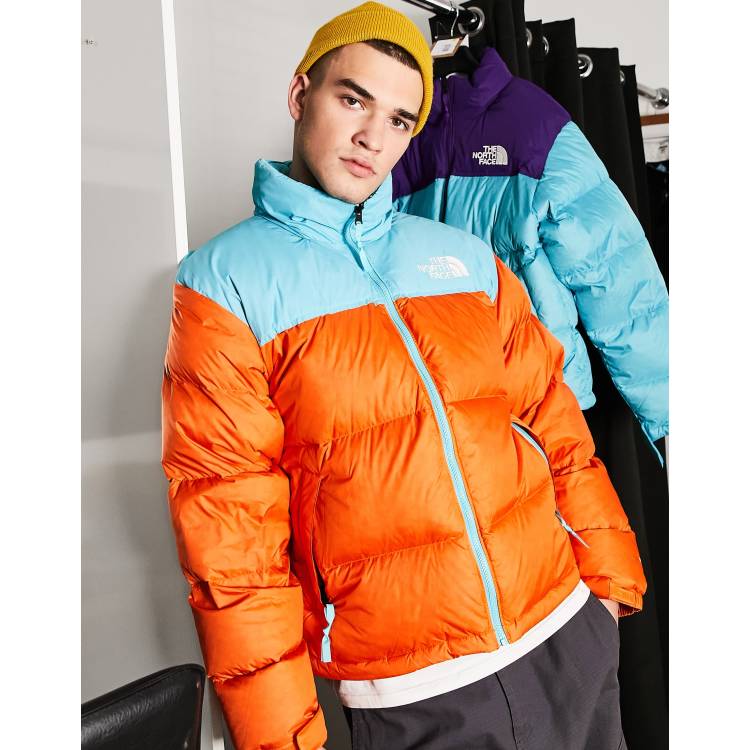 North face jacket mens on sale orange