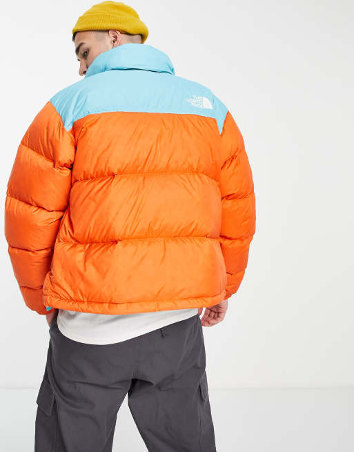 Orange and blue north face jacket new arrivals