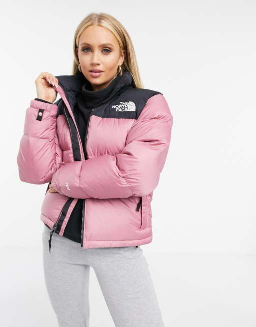 North face pink shop and black jacket