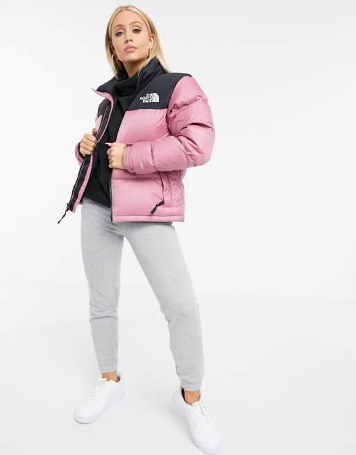 The North Face 1996 Retro Nuptse Jacket in pink | ASOS