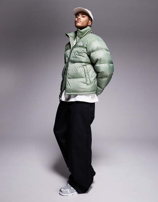 The North Face 1996 Retro Nuptse Jacket in sage green | ASOS