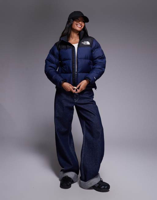 The North Face 1996 retro nuptse jacket in summit navy/tnf black/r