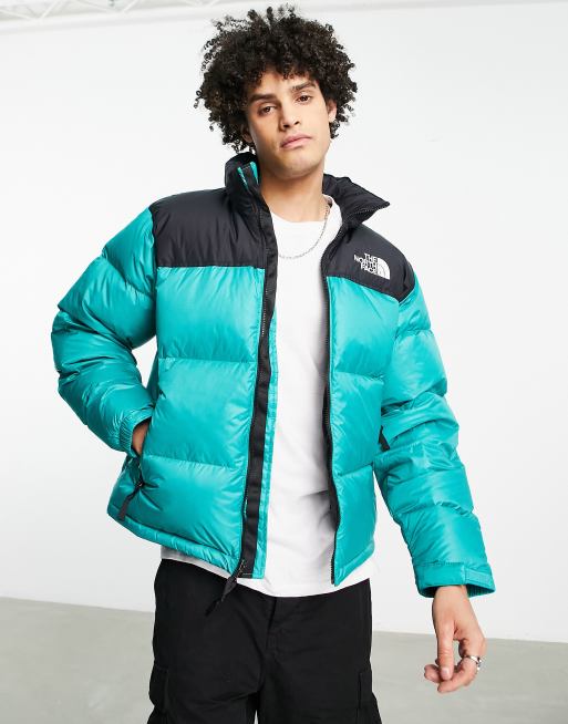 The North Face 1996 Retro Nuptse jacket in teal ASOS