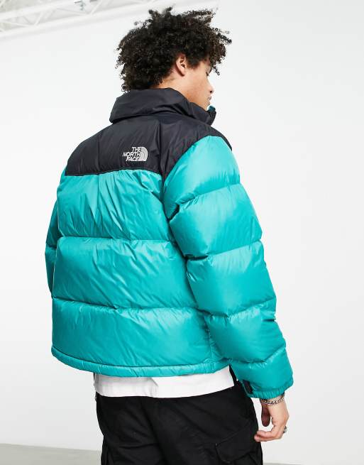 Teal blue north hot sale face jacket