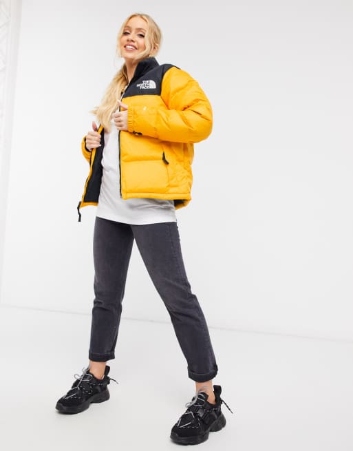 The North Face 1996 Retro Nuptse jacket in yellow ASOS