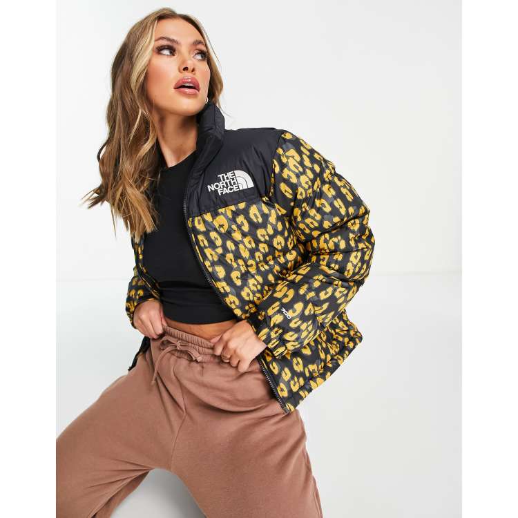 The North Face Printed Nuptse Jacket Yellow