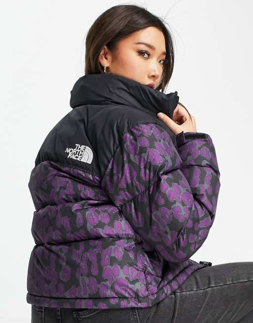 North face 2024 nuptse leopard jacket