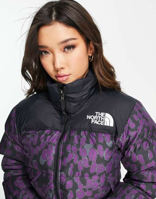 North face nuptse hot sale leopard jacket