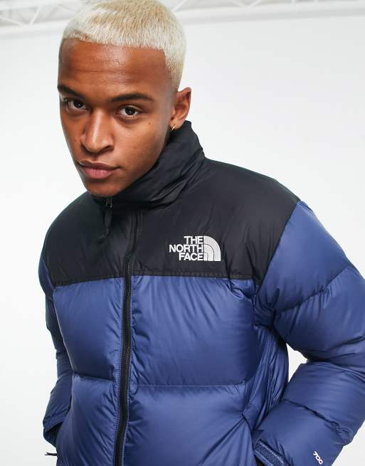 The North Face – 1996 Retro Nuptse – Marinblå och svart pufferjacka i dun, 3 av 4
