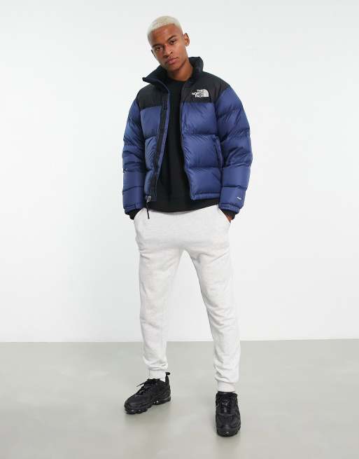 The North Face – 1996 Retro Nuptse – Marinblå och svart pufferjacka i dun, 4 av 4