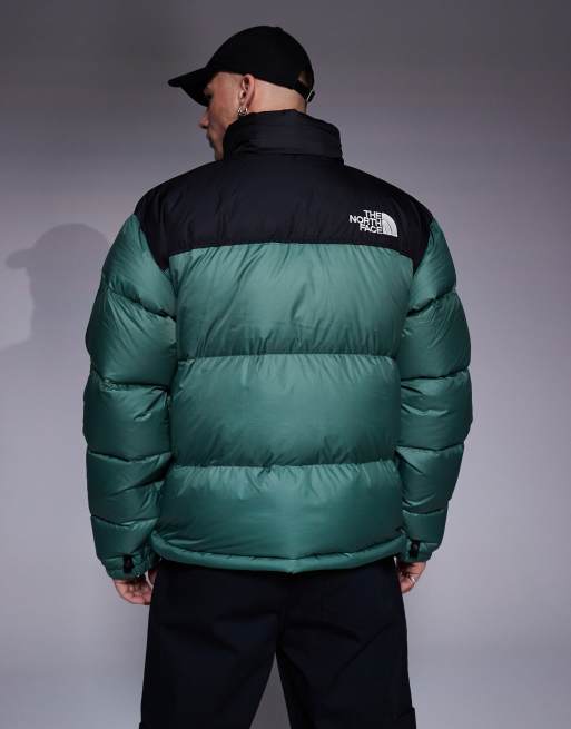 The North Face 1996 Retro Nuptse puffer jacket in green ASOS