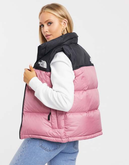 The North Face 1996 Retro Nuptse Tragershirt In Rosa Asos
