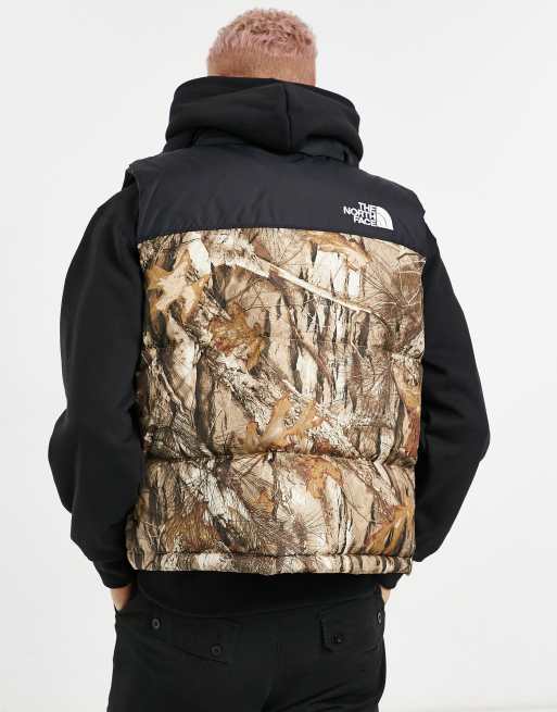 North face sale camo gilet