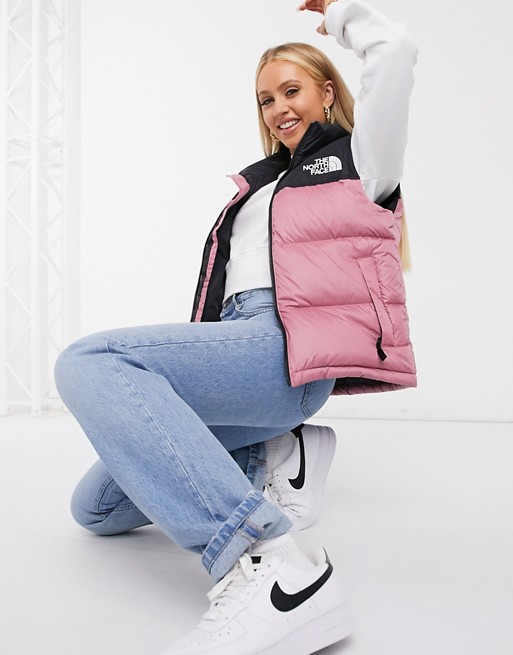 The North Face 1996 Retro Nuptse vest in pink