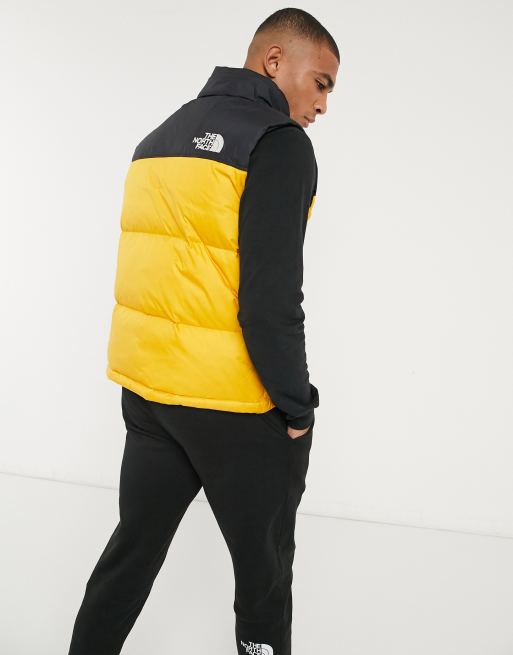 North face 2025 gilet yellow