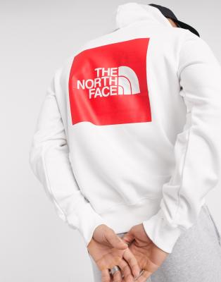 white hoodie north face