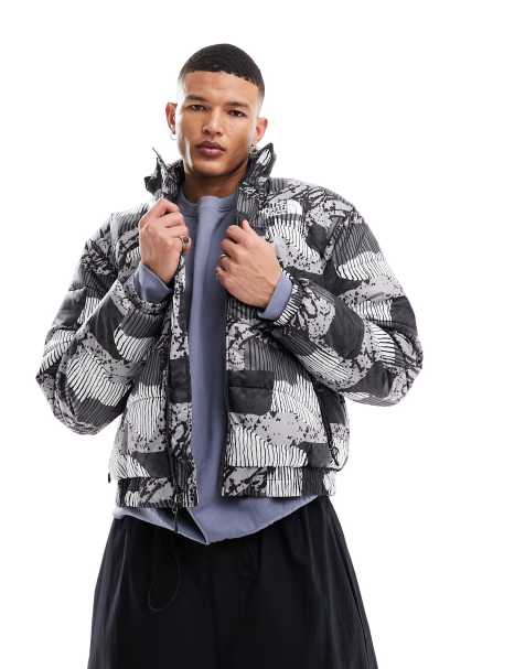 ASOS Collarless Biker Jacket In Jersey With Asymmetric Zip in Gray for Men