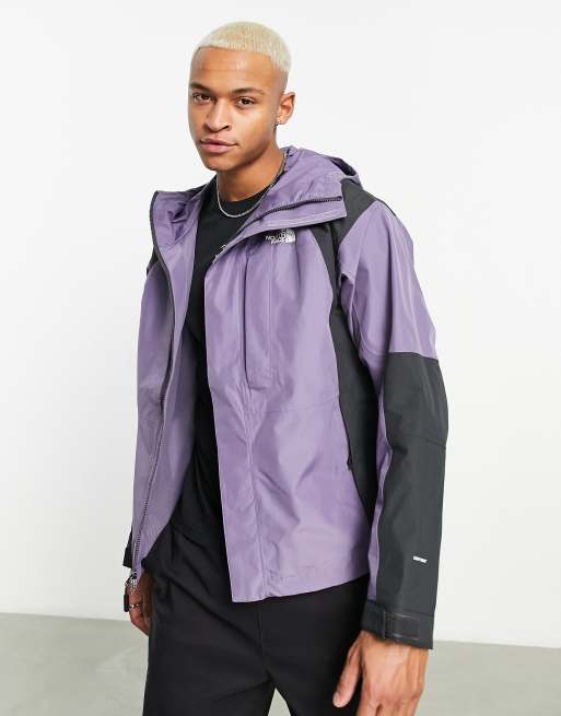 The North Face 2000 Mountain DryVent waterproof shell jacket in purple and grey