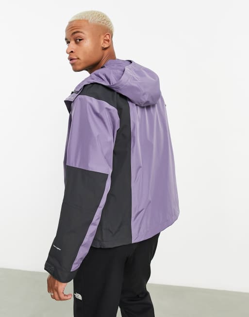 purple north face windbreaker