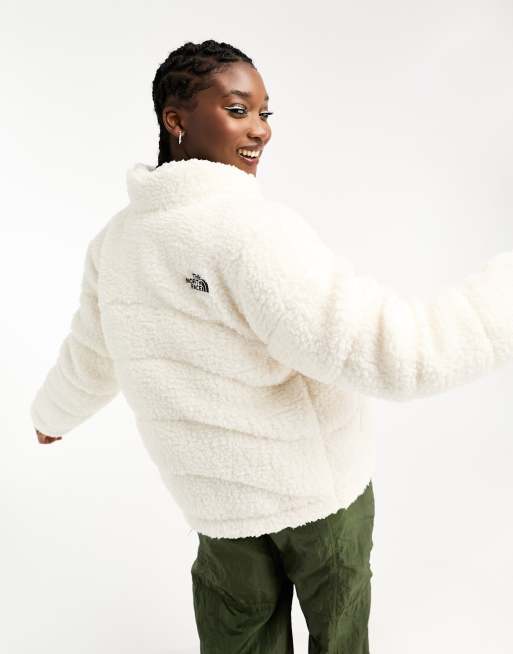 The North Face – 2000 – Steppjacke aus Teddyfell in Cremeweiß, 2 von 4