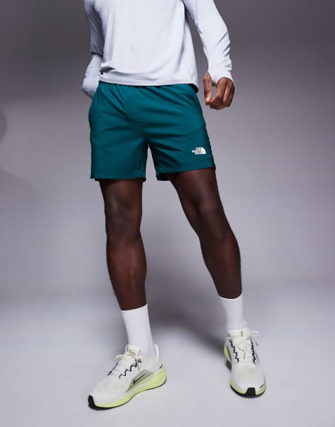 The North Face 24/7 5"" logo shorts in dark green - view 1