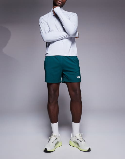 The North Face 24/7 5"" logo shorts in dark green