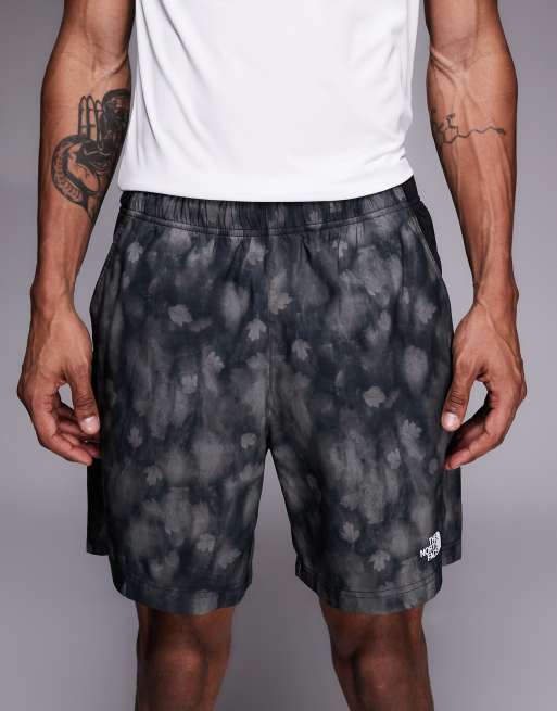 The North Face 24/7 logo 7" shorts in black print, 4 of 5