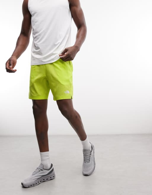 The North Face 24/7 logo 7" shorts in green, 3 of 5