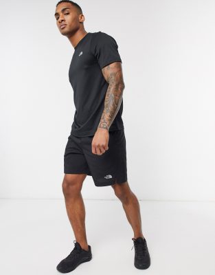 north face t shirt and shorts