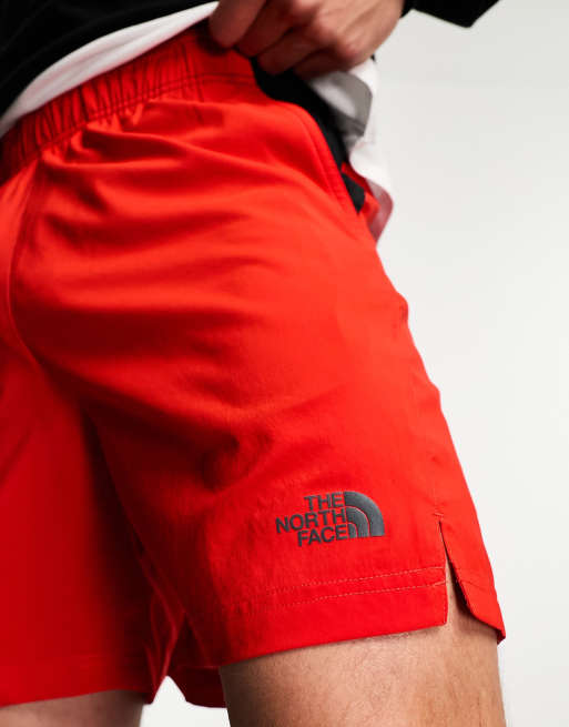 Red north face store shorts