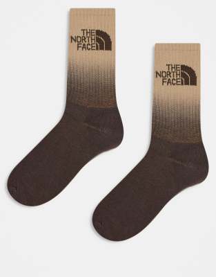 The North Face - 2er-Pack Socken in Grün und Braun mit Ombré-Logo